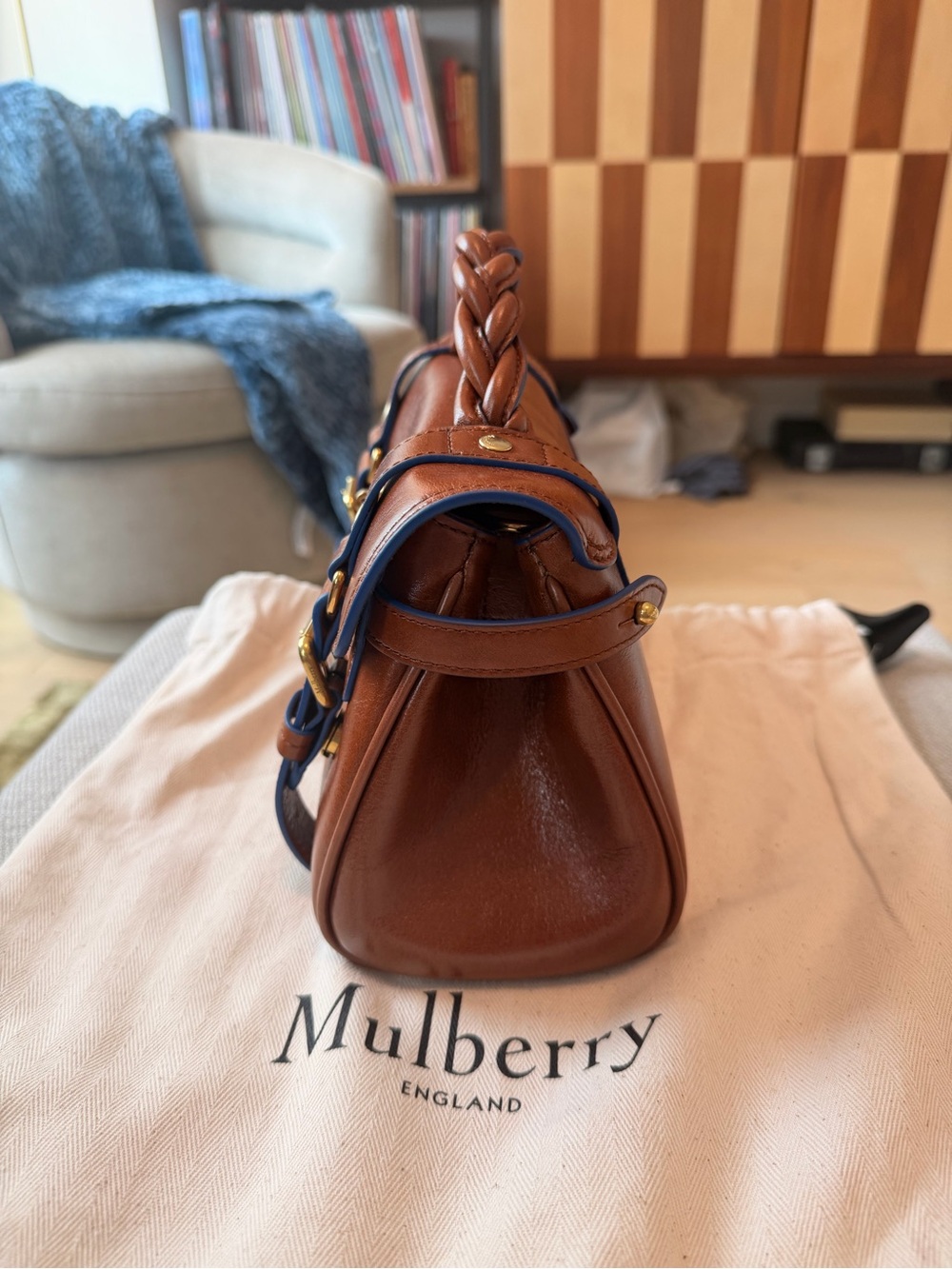 Mulberry Mini Alexa Oak and Blue - Picture 2 of 8